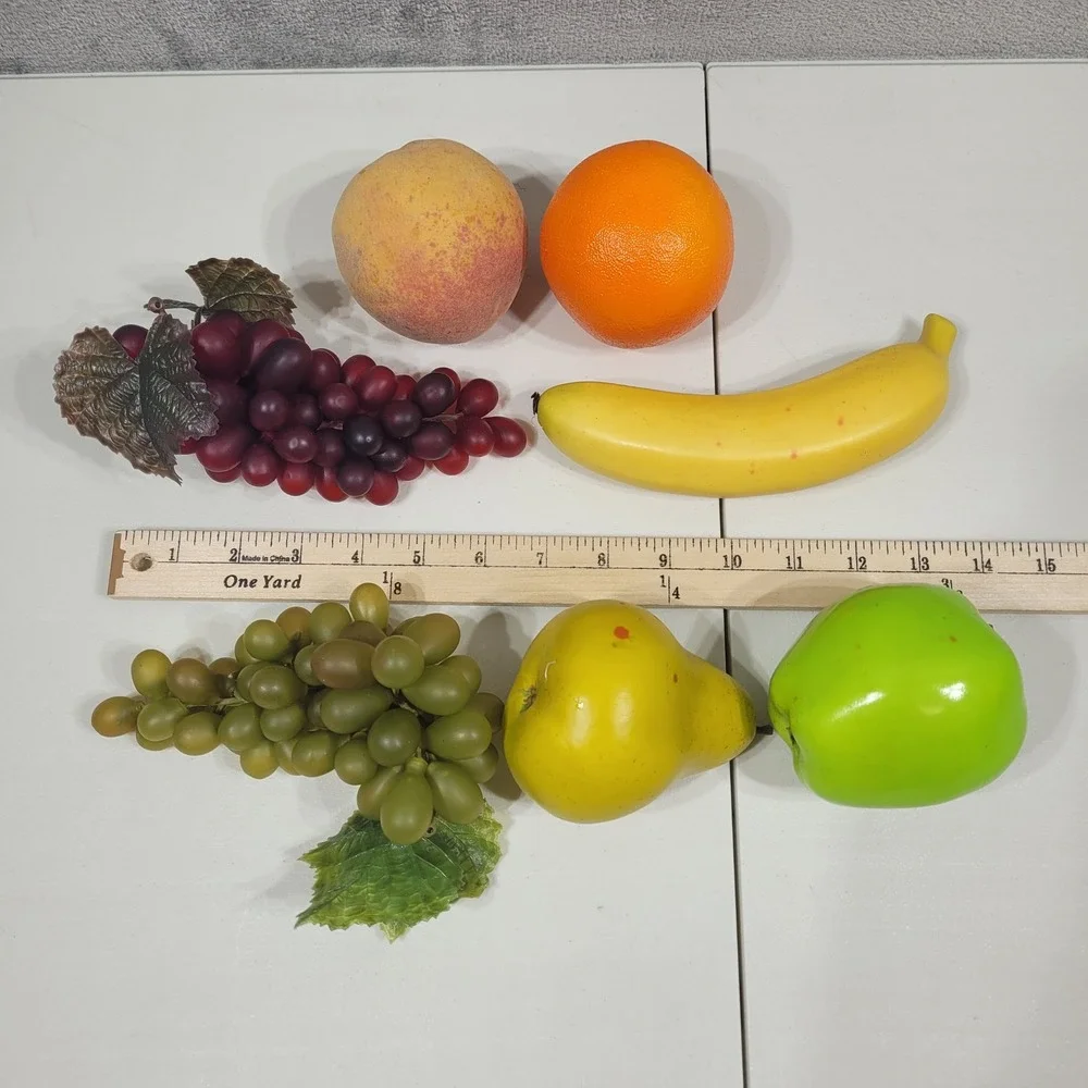 Lot Artificial Fruit Bunch Realistic Decorative Display Home Decor Lot Of 7